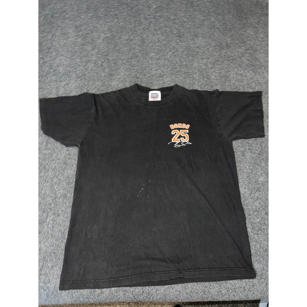 Vintage Sport Attack Barry Bonds 25 San Francisco Giants T-Shirt Black Large